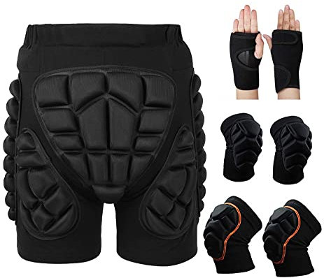 YILIN Schutzhose Snowboard Shorts 3D Gepolsterte Schutzhose Atmungsaktiv for Kinder Herren Damen Skater Mehrweg (Color : B2, Size : S)