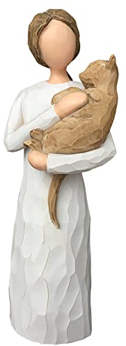 FRUMOASA Katzen-Gedenkgeschenke, Verlust der Katze, Sympathie-Geschenke für Katze, Mutter, Haustier-Katzen-Gedenkgeschenke, handbemalte Katzen-Engel-Figur Statue für Katzenliebhaber in Erinnerung an
