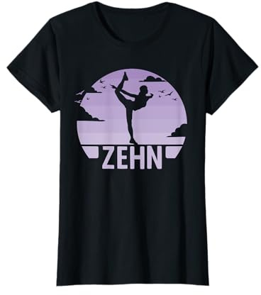 10. Geburtstag Turnerin Tänzerin 10 Jahre Mädchen Turnen T-Shirt