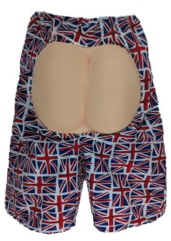 The Dragons Den Adults Union Jack Flag Bum Shirts United Kingdom UK Great Britain GB Supporters Fancy Dress [S-M]