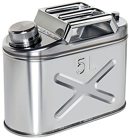 304 Stainless Steel Portable Jerry Can 5L, 10L Fuel Tanks - Car Motorcycle Gas Canister For Gasoline Oil Container - Can Mount Included