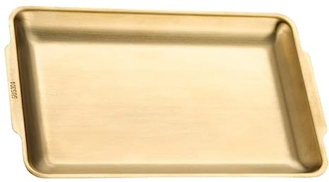 CONGARTENO 1pc Stainless Steel Oblong Barbecue Pan Versatile Food Plate for BBQ Sushi and Fruit Storage for Outdoor Gatherings Camping and Picnics