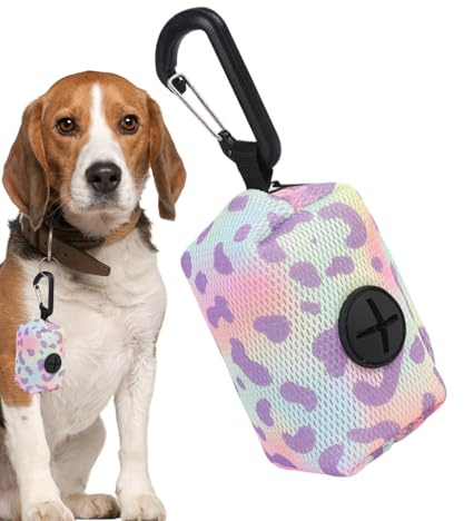 Kotbeutel für Hunde Halter, Kotbeutelhalter Hundekotspender, Reißverschlussbeutel Hundekothalter, Hundekotbeutelhalter mit Karabiner, Haustierbedarf für Spaziergänge, Reisen, Parks, violett, Refer to