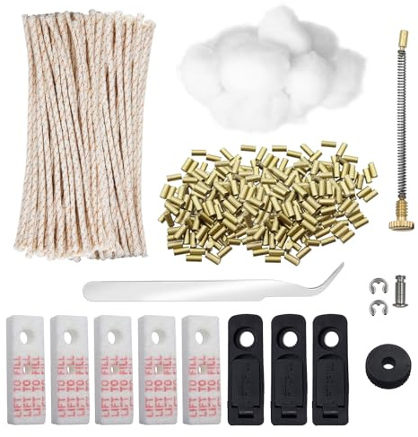 OMJMYY Kit de Reparación Universal de Repuesto para Encendedor de Gasolina, Juego de Reparación para Mechero de Gasolina, Incluye Piedras de Fuego, Algodón Hidrófilo, Mecha, Junta, Fieltro