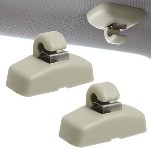 2 piezas de soporte para parasol de coche, gancho de clip para parasol (beige), clip de sujeción para parasol personalizado compatible, soporte para parasol para Audi A3 A4 accesorios