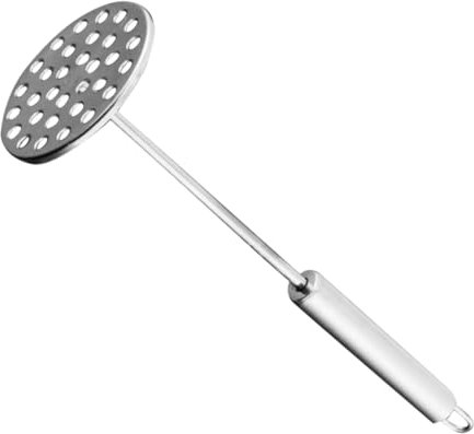 ABOOFAN Schiacciapatate in Acciaio Inox Rotondo Utensile da Cucina per Schiacciare Patate e Verdure Resistente e Facile da Usare Lavabile in Lavastoviglie