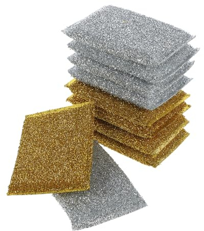 VALICLUD Paños De Cocina Pet Absorbentes y Suaves para Lavar Platos, Set De 10 Unidades (5 Dorados y 5 Plateados), Toallas Resistentes para Limpieza Doméstica Cocina