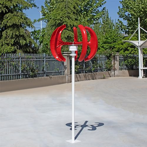Generatore Eolico Verticale a 5 Pale con regolatore, 100W/600W, generatore Eolico Verticale a Lanterna da 12/24 V, 600W/12V