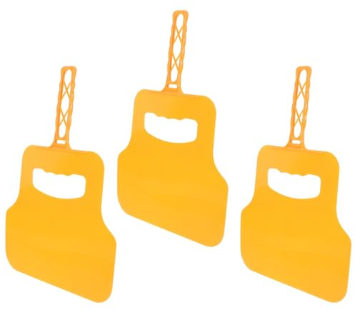 Yardenfun Ventilatore Portatile Manuale per Barbecue Set da 3 Pezzi Ventilatore Multifunzione per Grigliate All’Aperto Strumento Compatto per Supporto Fiamma Barbecue Colore Giallo
