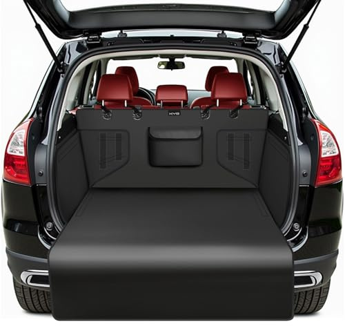 KYG Car Boot Liner for Dogs Universal Waterproof & Resistant Car Boot Liner for Dogs with Side Protection Dog Car Boot Cover Easy to Clean for Cars, SUVs & Trucks, 185 * 105 * 38cm - Black