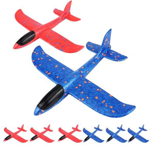 6 Pièces Avion Polystyrene, Planeur Polystyrene Planeur Enfants 24cm | Convient Jeux de Plein air pour Garçons et Filles