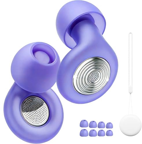 2026 Neu Ohrstöpsel zum Schlafen, 45dB Noise Cancelling & Earplugs for Sleeping,Geräuschunterdrückende Ohrstöpsel Silikon mit Tragetasche, 8 Ohrstücken (XS/S/M/L), für Flugzeug Konzert Schnarchen