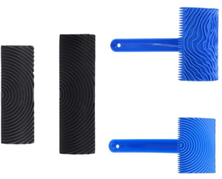 Applicatori di vernice in gomma a lungo termine Strumento per pittura murale per finiture rapide in legno per progetti di miglioramento delle case Strumento rullo di vernice strutturata