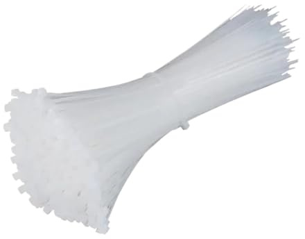 100 Uds 3x8 0/100/120/150/200mm 4x300mm bridas for cables de plástico nailon autoblocante con cremallera ancha blanca(Tie 3x100mm 100Pcs)