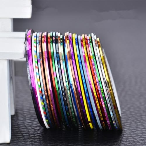 Confezione da 14 nastri olografici per la costruzione di mosche, rotoli di filo brillante da 1 mm, colori casuali, materiale flash per stelle filanti e ninfe