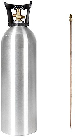 20 lb CO2 Tank New Aluminum CGA320 with SIPHON TUBE by Beverage Elements