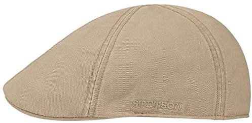 Stetson Texas Cotton Flatcap UV Schutz 40+ Unifarbene Schirmmütze Frühjahr Sommer beige XL (60-61 cm)