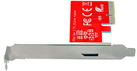 chenyang CY PCI-E 3.0 Express 4.0 x4 zu Oculink Externer SFF-8612 SFF-8611 Host Adapter für PCIe SSD mit Halterung