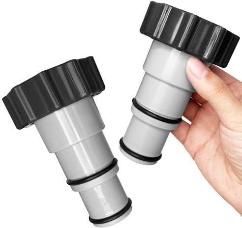 2 adattatori per tubi per piscina, adattatore per tubo flessibile con filettatura interna da avvitare, per tubo da piscina Ø 32 e 38 mm