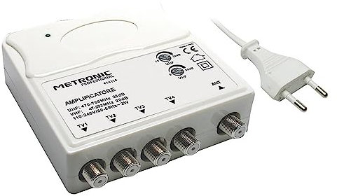 1PEZZO AMPLIFICATORE INTERNO 1 IN/4 OUT 1 ingresso UHF/VHF - 4 uscite TV