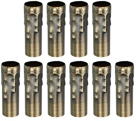 PATIKIL 10Stk Kerze Steckdose Abdeckung 3.9 Kronleuchter Hülsen Basis Bronze