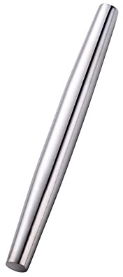 BISDARUN Rolling Pins for Baking 18/8 Stainless Steel Non-Stick Rolling Pin 1-Piece 13 Inches/33 CM Matte Finished (Silver)