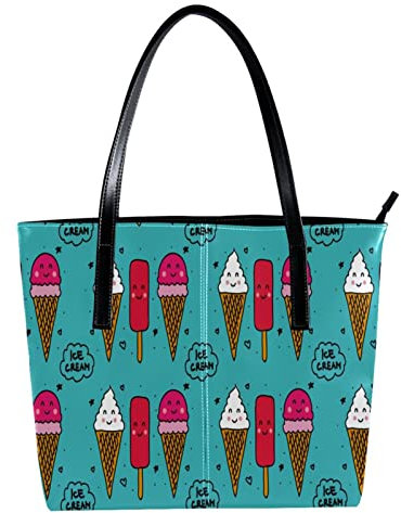Sommer Eis am Stiel blaue Schultertasche leichte lässige Schultasche Lehrer Tasche Handtasche Geldbörse, Mehrfarbig