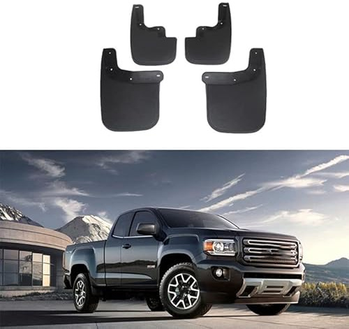 AMPACO 4 Pezzi Parafanghi per Auto per GMC Canyon 2015-2020, Car Gomma Parafanghi Paraspruzzi Decorare, Resistente Impermeabile Anteriore Posteriore Paraschizzi