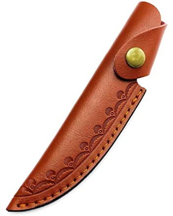 WUURAA Leder Messerscheide Mit Fester Klinge Und Schnappverschluss Messerholster Mehrzweckscheide Tragbar Zusammenklappbar Für Obstmesser