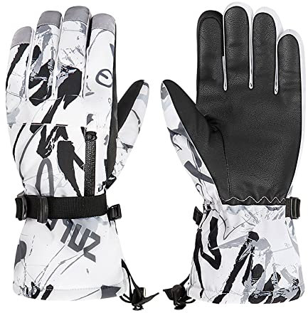 Durio Skihandschuhe für Herren und Damen Wasserdicht rutschfest Winter, Sport Winterhandschuhe zum Skifahren Snowboarden Fahrrad Laufen Klettern Wandern für Eltern-Kind-Outdoor S