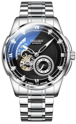 FORSINING Herren-Armbanduhr, automatisch, selbstaufziehend, Skelett, Diamant, großes Zifferblatt, modisch, Business-Herrenuhren, wasserdicht, leuchtend