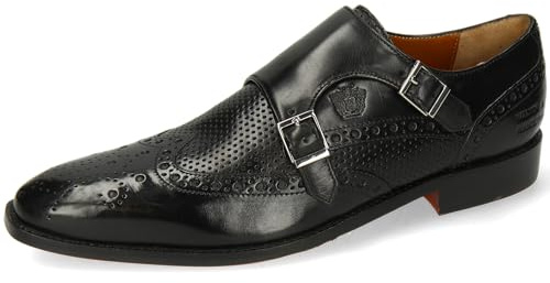 Melvin & Hamilton Martin 2, Monk-Strap Loafer Uomo, Nero, 42 EU