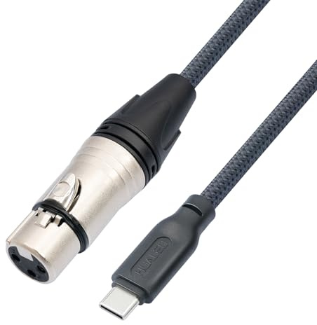 HUALEU 3.3FT Female XLR to USB C Micphone Cable,USB C to XLR for Dynamic Microphone iPhone 15,ipad,Notebook,Tablet
