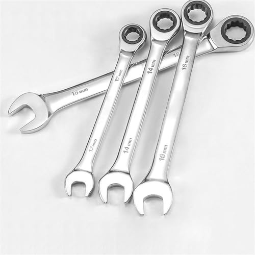 YMYGCC Llaves De Carraca Llave de trinquete combinada con Cabeza Flexible for Herramientas de trinquete de Doble propósito. Conjunto de combinación de combinación de automóvil 246 (Color : 8MM)