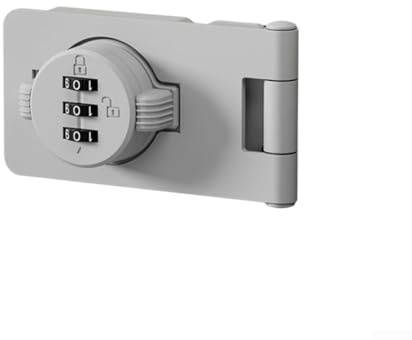 Gbtdoface Boulon de verrouillage à combinaison, serrure à clavier pour portes, portes coulissantes de chambre coulissante, loquet de sécurité pour tiroir, armoire de classement (blanc, 8,9 cm)