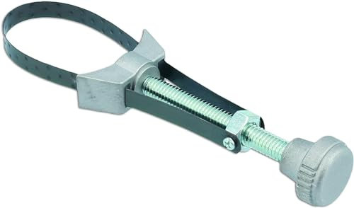 SQUADO - Chiave per Filtro Olio Auto, Chiave a Nastro Metallico, diametro Max 110 mm, Universale, Regolazione con Manopola Girevole