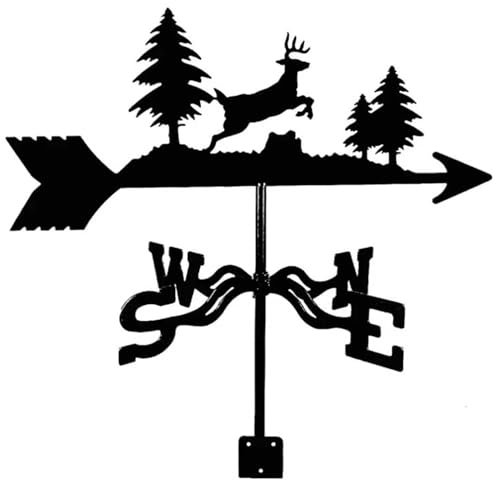 Generisch A26, Wetterhahn fürs Dach,Outdoor-Wetterfahne,Wetterfahne aus Metall,Farmhouse Decorative Windfahne,mit Rostschutzbeschichtung,für Garten,Dekoration