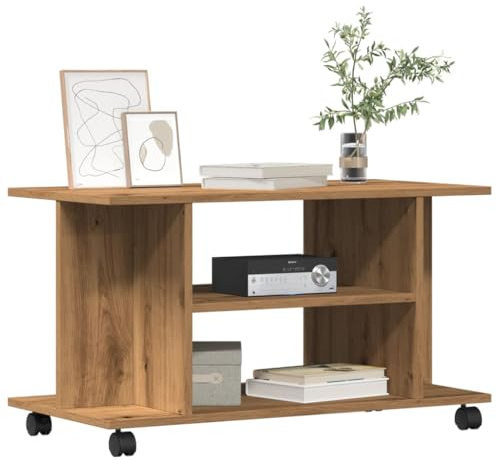 Myheimly TV-Regal mit Rollen Artisan-Eiche 80x40x45 cm Holzwerkstoff