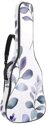 Gitarrentasche in voller Größe, 101,6 cm, 104,4 cm, 106,7 cm, Tragetasche für E-Bass, klassische Gitarre, Grün und Blau, abstrakte Wasserfarbe, Ozeanwellenstruktur, Mehrfarbig 04, 42.9x16.9x4.7 in,