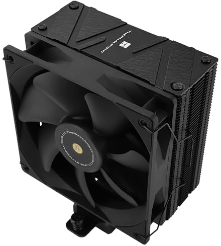 TR-Assassin Spirit 120 EVO DARK CPU Cooler Air with 4×6mm HeatPipes, TL-E12B V2 PWM Fan Heatsink CPU Cooler,156mm High, for Intel 1700/1150/1151/1200,AMD:AM4 AM5,LGA17XX PC Cooler