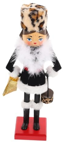 PRETYZOOM Adorno De Navidad Cascanueces De Madera Decoración Femenina Ideal para Fiestas