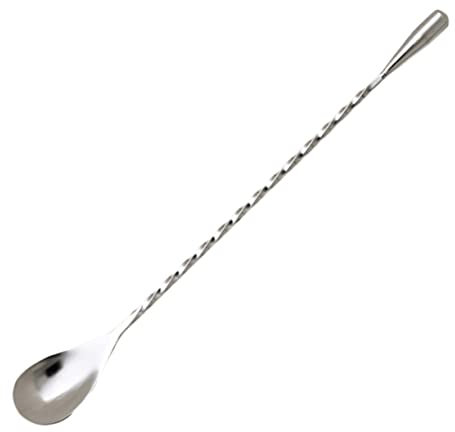 FONDOTIN 3piezas Cucharas De Bar De Acero Inoxidable para Mezclar Cócteles Café y Postres Diseño Retorcido para Mejor Agarre Casa Restaurante y Café