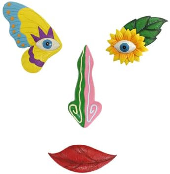 DIRBAK Decorazioni per la faccia 'albero esterno colorato farfalla divertente in resina artigianale decorazioni per alberi per l'arredamento a casa in giardino