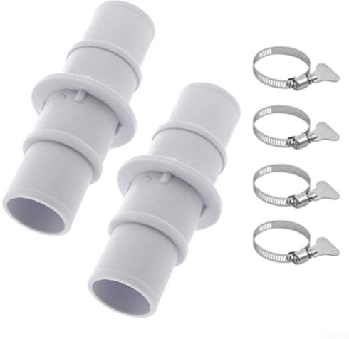 Adattatore per tubo flessibile in acciaio inox, perfetto per collegare l'aspirapolvere della piscina