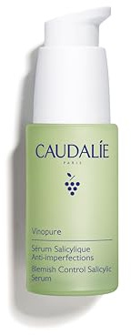 Caudalie Vinopure Siero all'Acido Salicilico Anti-imperfezioni – Niacinamide, Gluconolattone PHA, Polifenoli d'Uva, Pelli Miste e Grasse, 97% Origine Naturale, Senza Profumo, Vegano, 30 mL