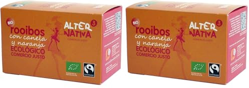 Alternativa 3 011103 - Rooibos Naranja-Canela Bio Alternativa, 20 bolsitas (Paquete de 2)