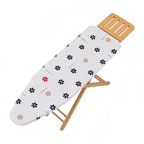 Cubiertas de planchado | Relleno resistente al calor de 5 mm | Cubierta de tabla de planchar con ribete elástico a rayas y adornadas | para planchar sobre mesa y encimera con gel de vapor y costura