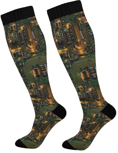 Calzini Alti Sono Circuit Boards Contenitive Donne Calzini Antiscivolo Calze Contenitive Elastico Calze Antitrombo Per Giri In Bici Escursioni Infermiera 50Cm