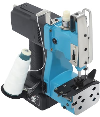 Sacknähmaschine Nähmaschine,Handtaschennähmaschine mit Akku,1800–2000 Stiche/Minute Taschennähmaschine,Anpassbare Stichlänge,für Füllbeutel, Kraftpapiertüten