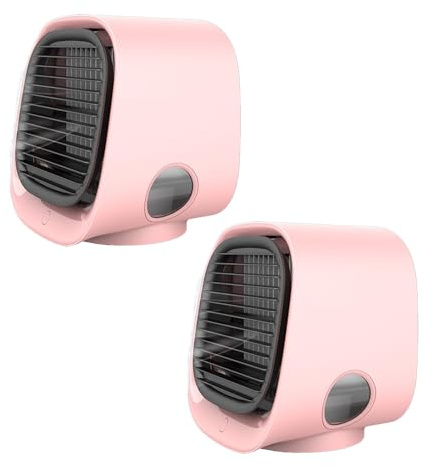 Enfriador de aire portátil, humidificador de ventilador operado por USB con refrigeración instantánea y niebla de agua, 4 ajustes de velocidad